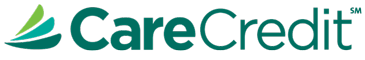 CareCredit logo featuring a stylized green leaf design on the left and the company name "CareCredit" in bold, green text on the right, often seen at your veterinarian's office.