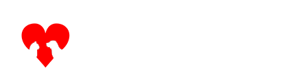 A red heart with a keyhole cutout at the bottom center is depicted against a white background, symbolizing the care and compassion of a dedicated veterinarian.